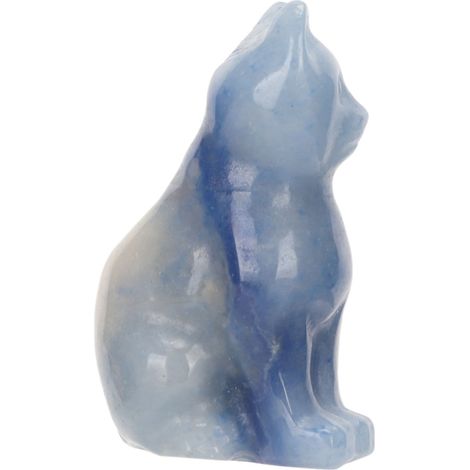 Statuette de Chat en Pierre Naturelle pour la Méditation et Décoration d'Intérieur Zen (1/5)