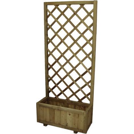 PANNELLO Grigliato LEGNO con Fioriera Impregnato in autoclave 30X75X180H cm (1/5)