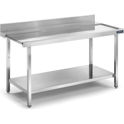 Table Entrée/Sortie en Inox Murale avec Étagère - Distform