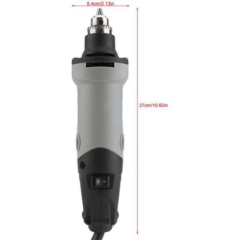 UlisemMeuleuse, Mini meuleuse, 400W Perceuse électrique à 6 positions Outil rotatif à vitesse variable Fiche UE 220V (1/5)