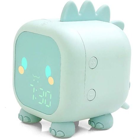 Réveil Enfant, Dinosaure Lumineux LED Numerique Lampe Réveil, Entraîneur de Sommeil pour Enfants, Veilleuse Minutée, Cadeau de Jour pour Enfants Filles et Garçons (1/5)