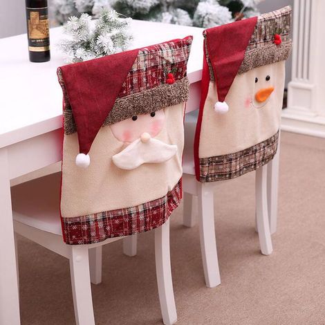 Housse De Pied De Chaise - Tissu Non Tissé - Décoration De Noël - Pour Chaise Standard - 1 Pièce (1/2)