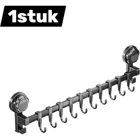 stuk - Keukenhaakrek - Ponsvrij multifunctioneel - Opbergrek voor potdeksels en lepels - Opbergrek voor aan de muur (1/4)