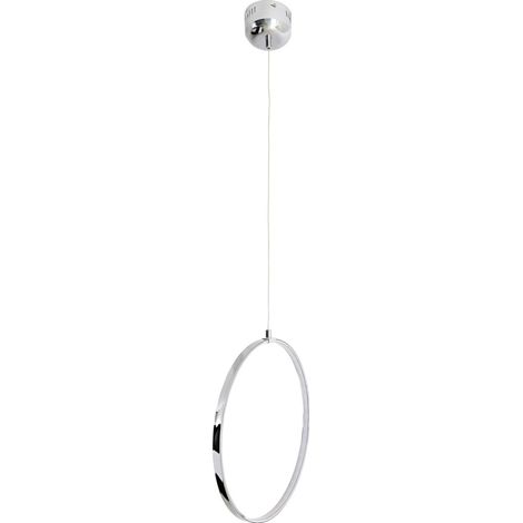Naeve LOOP LINE Plafonnier LED suspendu à anneau chromé 3000 K