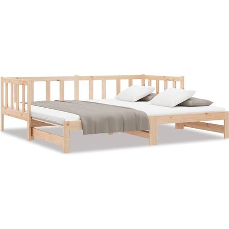 Maison Exclusive - Dormeuse Estraibile 2x(80x200) cm in Legno Massello di Pino (1/5)