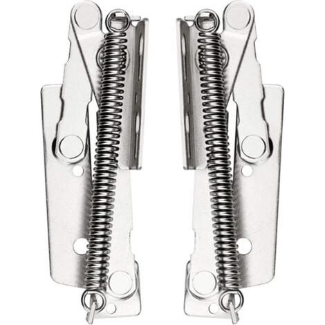 Lot de 2 charnières à ressort pour canapé-lit pliant, charge 10 kg, 80 degrés, support de levage de porte d'armoire, charnières de support supérieures (1/5)