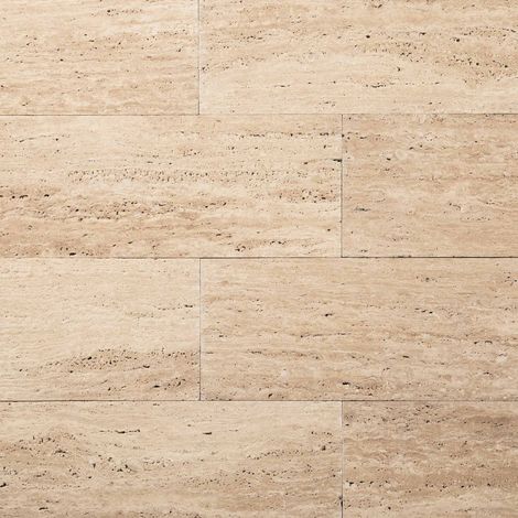 Pierre de parement Travertin Sahrai 60x20x1,5 cm (dalle 60x20 soit 0,12 m²) - RO'MA NATURE