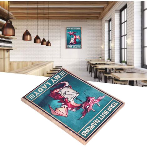 Wanddekoration für Café/Garage, Dekorative Cartoon-Kunst, Retro-Wandbehang A (1/5)