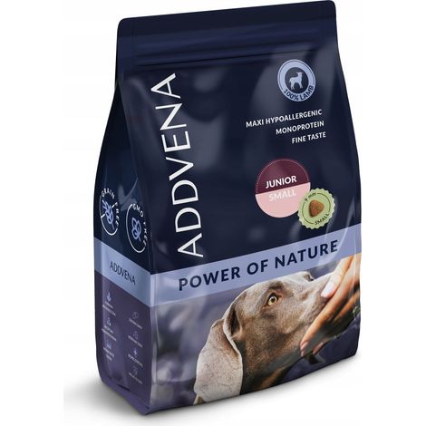 Trockenfutter für Hunde ADDVENA POWER OF NATURE Junior Kleines Lamm 2,5 kg