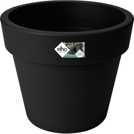 Elho Green Basics Top Planter 47 - Noir - Ø 47 x H 40 cm - extérieur - 100% recyclé (1/3)