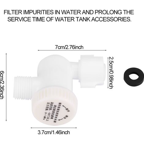 Filtre à eau pour robinet d'arrivée d'eau de toilette, en maille d'acier inoxydable, accessoire de salle de bain (1/5)