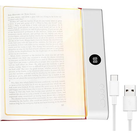 Générique Lampe de livre LED, rechargeable, 18,5 x 15,3 2,2 cm (1/5)