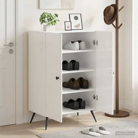 vidaXL Shoe Cabinet BREDA 59.5 x 39.5 x 90 cm Engineered Wood (1/5)