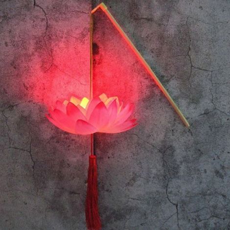 Lampe Lotus - Lampe Musicale Portable en Forme de Fleur - Décoration Extérieure et Intérieure - 1 Pièce (1/5)