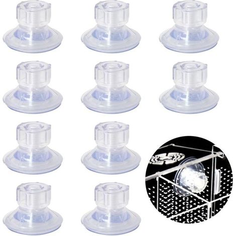 Ventouse - 45 mm - Pour Auvent de Caravane Camping-Car Bateau - Haute Adhérence - Transparente - Lot de 10 (1/4)