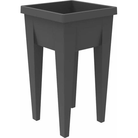 Eda-Plastique Vaso quadrato da giardino antracite 68 cm 23 litri