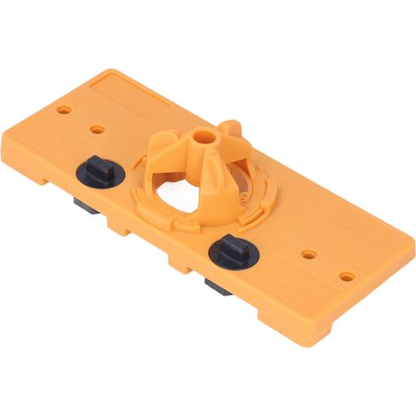 Gabarit de perçage pour charnières invisibles, kit de guide de perçage pour portes d'armoires, 35 mm, avec 2 serre-joints en F pour le travail du bois, jaune (1/5)