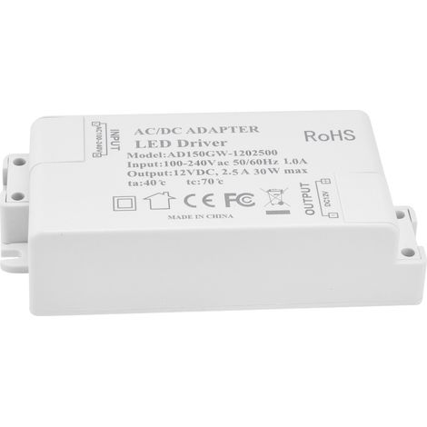 30W 12V 2,5A LED-Netzteil mit Konstantspannungstransformator, flimmerfrei, für Badezimmer (1/5)
