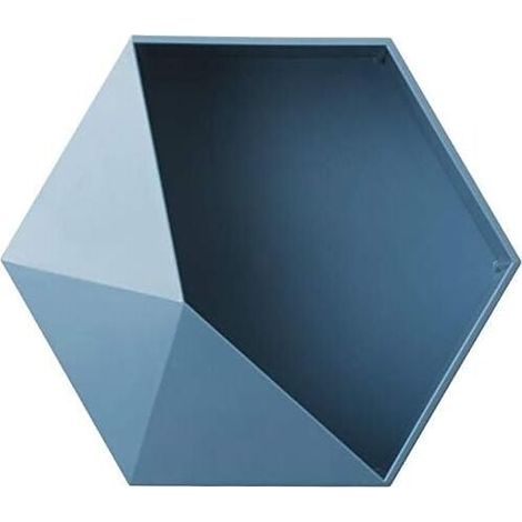 Geometrisches Sechseck-Wandregal, multifunktionales schwebendes Lagerregal, kreative Ausstellungswand (1/4)
