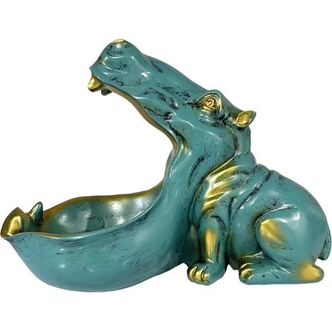 Hippo - Resine - Bol À Bonbons Et Rangement Clés - Décoration De Table - 1 Pièce (1/5)