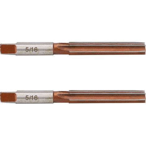 Lot de 2 alésoirs coniques à queue droite, système américain 5/16, pour perçage et alésage manuel. (1/5)