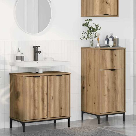 Bathroom Furniture Set 2 pcs Artisan Oak vidaXL (1/5)