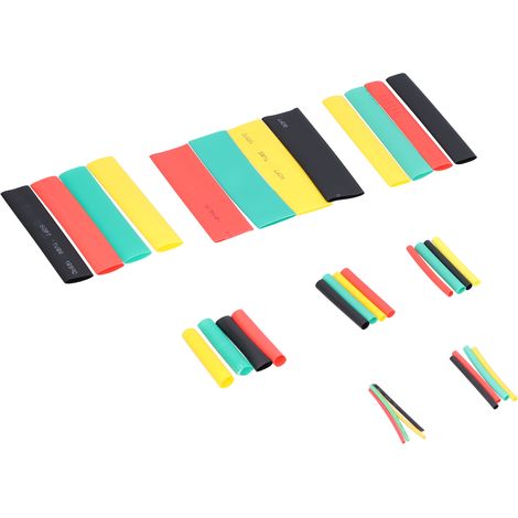 Kit de 328 gaines thermorétractables isolantes pour protection et connexion, assortiment multicolore (1/5)