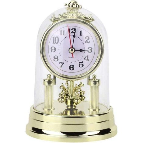 Horloge de Salon Style Rétro Européen - Horloge de Table Silencieuse et Antique - Décoration Maison