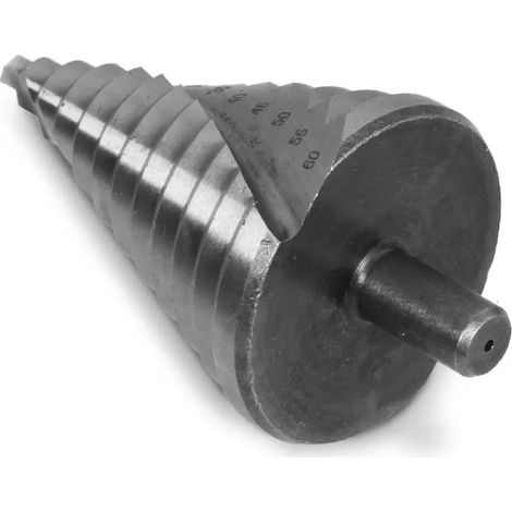 Foret à gradins HSS Revêtement Titane - 6 mm à 60 mm - 12 Diamètres - Pour Métaux Feuilles Bois Plastique - 1 Pièce (1/5)
