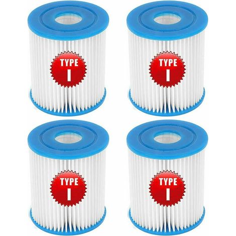 Cartouche filtrante de type I pour pompe de piscine Bestway - Installation facile - Filtre gonflable pour piscine (paquet de 4)-AquaForge (1/5)