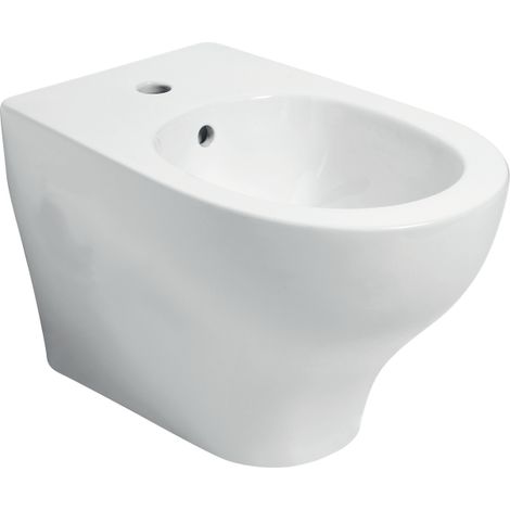 Hängendes Bidet aus Keramik, weiß glänzend 34,5x53 cm - Azzurra Ceramica Pratica (1/2)