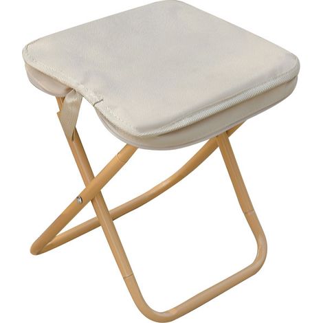 CCYKXA Tragbarer, faltbarer Campinghocker, Klapphocker für den Außenbereich, Angelhocker, Leichtgewicht, (khakifarben)