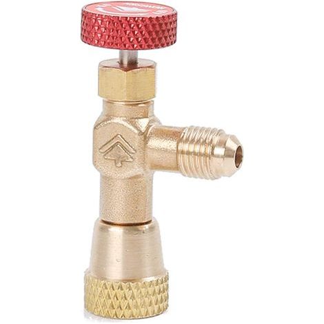 CCYKXA Refrigeration Tool Liquid Safety Valve Air Conditioning Charging Valve Spare Parts Refrigerant 1/4 inch Male to 5/16 inch Female Safety Adapter Repair Tools (1/3)
