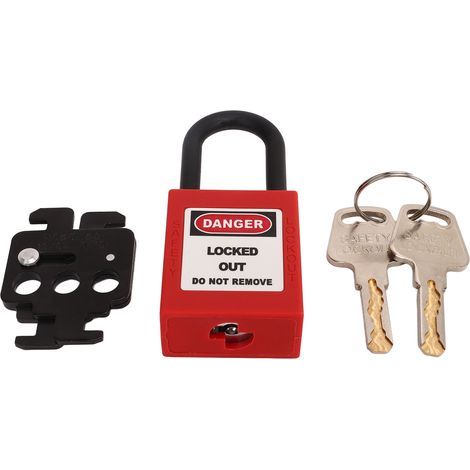 Cadenas de Sécurité pour Disjoncteur Schneider avec Cadenas Nylon et Crochet Acier 38mm - Sécurité Électrique et Verrouillage (1/5)