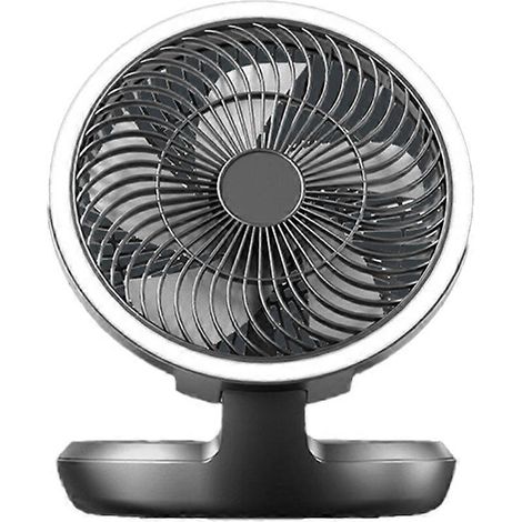 Petit ventilateur de bureau, ventilateur USB silencieux et compact pour la chambre, le bureau ou la maison, pliable - Gris cendré (1/5)