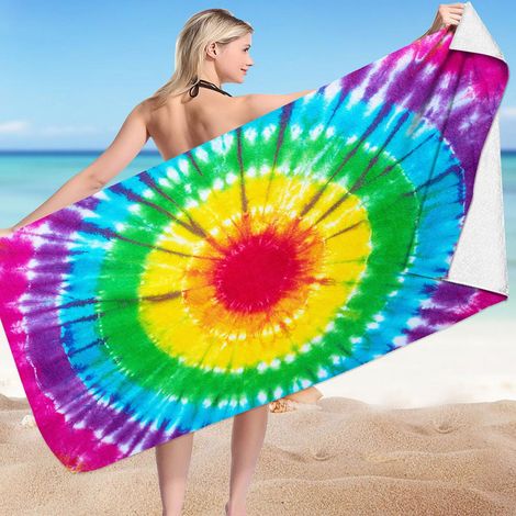 Serviette De Plage En Microfibre - 75 X 150 Cm - Anti-sable - Séchage Rapide - Pour Plage Piscine Camping Voyage - 1 Pièce (1/3)