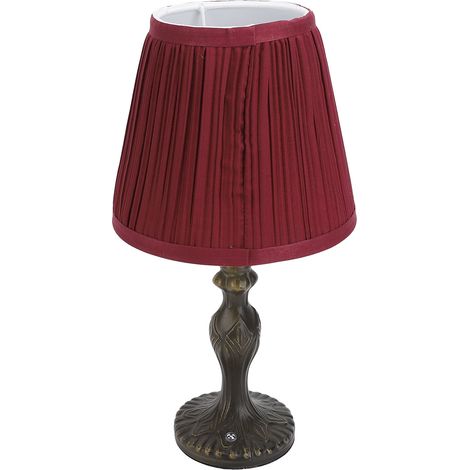 Lampe de bureau en tissu sans fil, tactile, à intensité variable, rechargeable, style vintage, veilleuse décorative pour chambre, salon ou salle à manger (1/5)