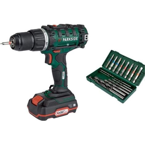 Perceuse-visseuse sans fil - PARKSIDE - PABS 20-Li E6 - 20 V - 2 vitesses - 45 Nm (1/4)