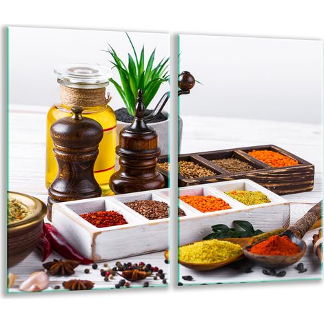 Tabla de cortar de vidrio 2x 30x52 para cocina (1/5)