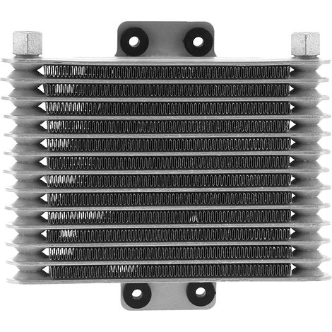 Universeller Motorölkühler aus silberfarbener Aluminiumlegierung für 125-250 cm³ Pkw und Motorräder (1/5)