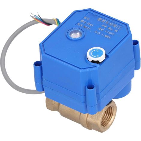 Vanne à bille électrique BSP Mini en laiton motorisée 5 fils DC12V avec indicateur de position (1/5)