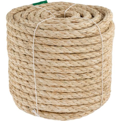 Cuerda Sisal Cableada 12mm 25m Cuerda de Yute Embalaje Decoracion Jardineria Fotos Regalos Manualidades (1/5)
