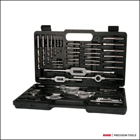 Jeu d'outils de filetage RUKO HSS 45 pièces (1/2)