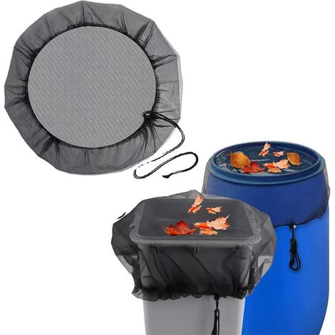 Filet Anti Moustique pour Citerne de Pluie, 1 Pièces, Cuve Recuperation avec Gummizug un Maintien Serré, Contre Feuilles et les Petits Animaux, Housse Collecteur Eau Ronde (80 cm Diamètre) (1/5)