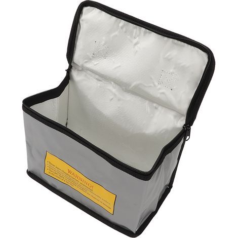 Sac de sécurité pour batterie Lipo, 3 pièces, ignifuge, antidéflagrant, stockage de grande capacité avec fermeture éclair (1/5)