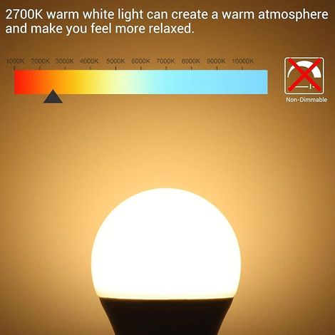 Lot de 6 Ampoule LED E27 12W Équivalent 100W Halogène, Blanc Chaud 2700K, 1200lm, A60 culot à Grosse Vis E27, AC 175V-265V, No Dimmable, pour le Lampadaire, l'applique Murale (1/5)