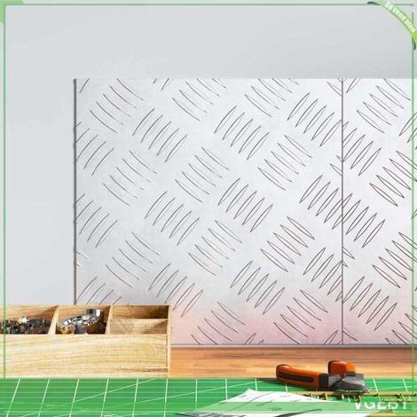 4104283 Nez de marche Carré 2 pcs Argenté 30 x 30 cm Aluminium (1/5)