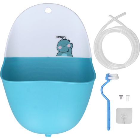 Pot de toilette suspendu Dinosaure en silicone pour garçons - Entraîneur de pipi mural pour tout-petits (1/5)