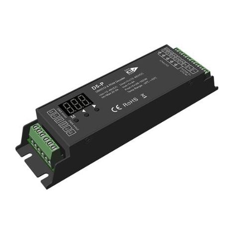 Decodificador DMX512 12-48V DC - 4A/ Canal - 5 Canales -