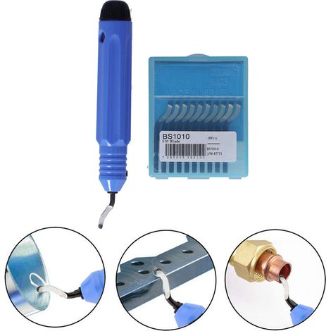Couteau d'ébavurage et de finition portatif, grattoir, outil de finition, outils de chanfreinage et de finition, kit professionnel d'élimination des déchets (1/5)